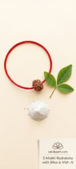 5Mukhi singal rudraksha with red Sutra - Image 2